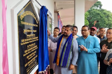 Minister Sushanta Chowdhury inaugurates tourism infrastructure at Neermahal